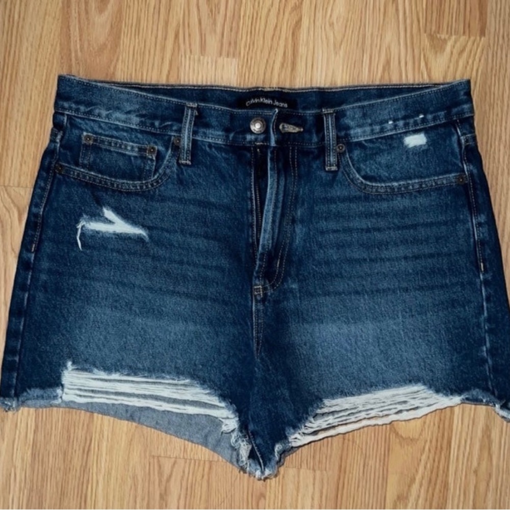 Calvin Klein High-Rise Denim Shorts